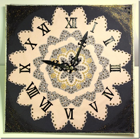 AW Pearl Doily Clock